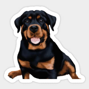 Cute Rottweiler Drawing Sticker